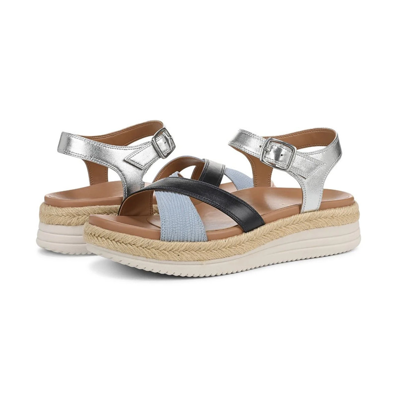Vionic Mar Navy Multi Leather Strappy Sandal Arch Support Women’s size 5-11/NEW!