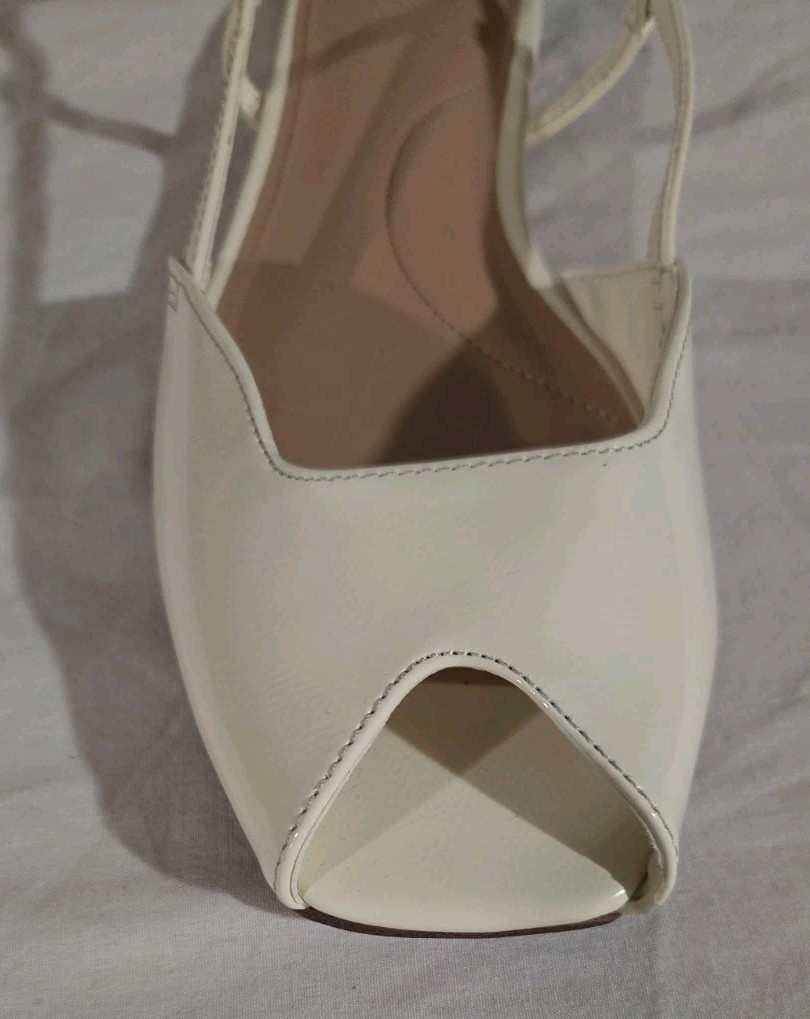 NWT Time and Tru Women’s Peep Toe Slingback Flats – Black / Bone / MultipleSizes