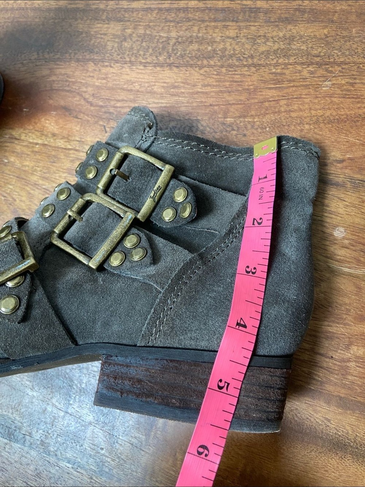Zodiac Adele Suede Studded Buckle Ankle Boots