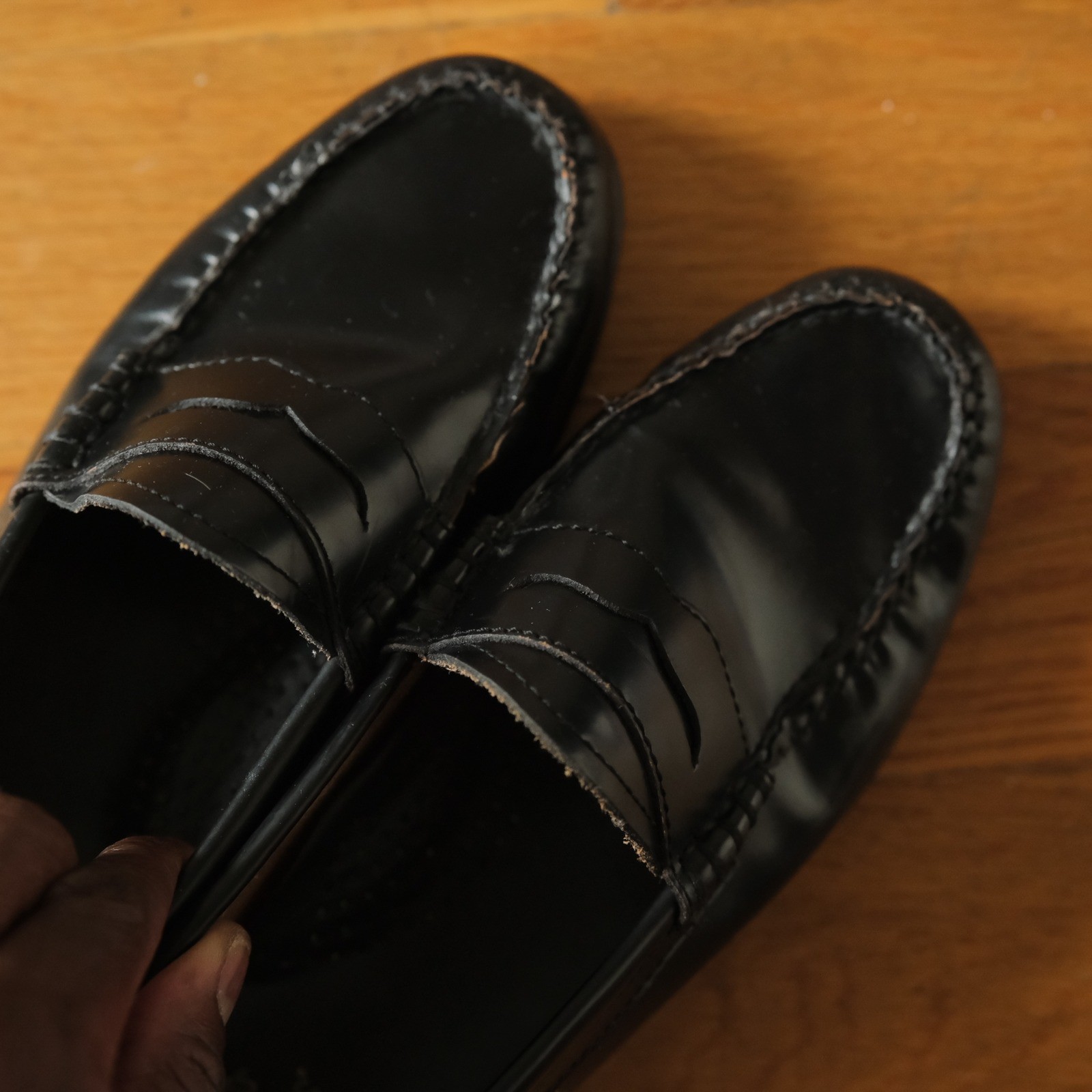 GH Bass Weejuns Whitney Loafers Womens Black Leather Preppy Classic 8 Whitney