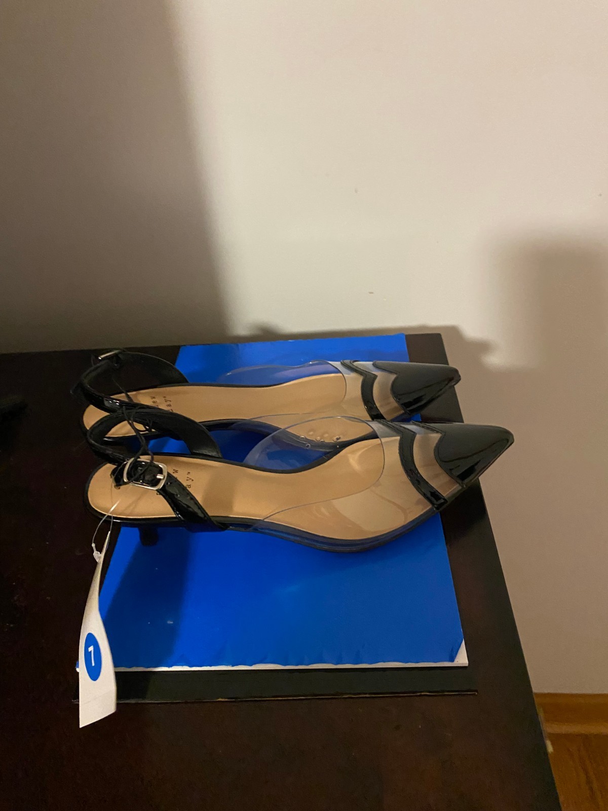 BRAND NEW WOMEN’S SIZE 7 A NEW DAY BLACK ELEANOR SLINGBACK KITTEN HEELS