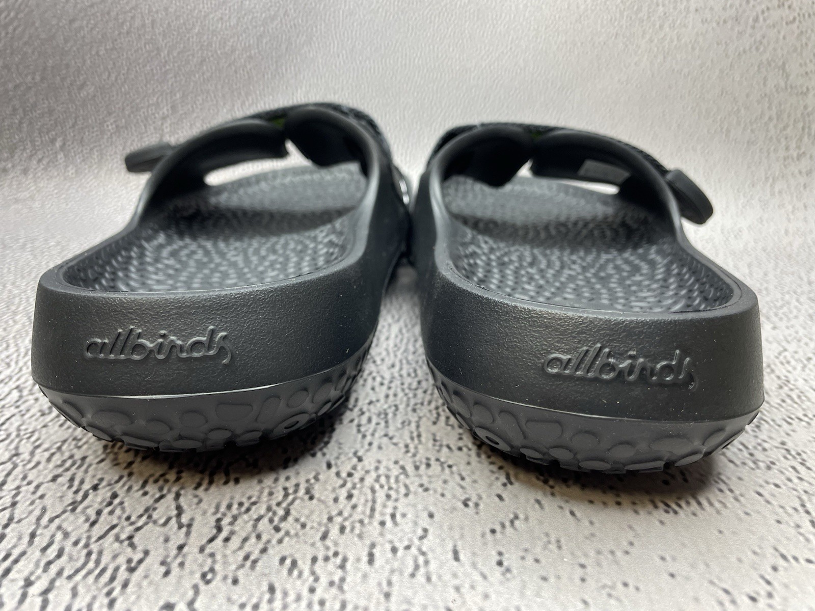 Allbirds Unisex Sugar Slide Sandals Black Eco Friendly Size W 8 M 6