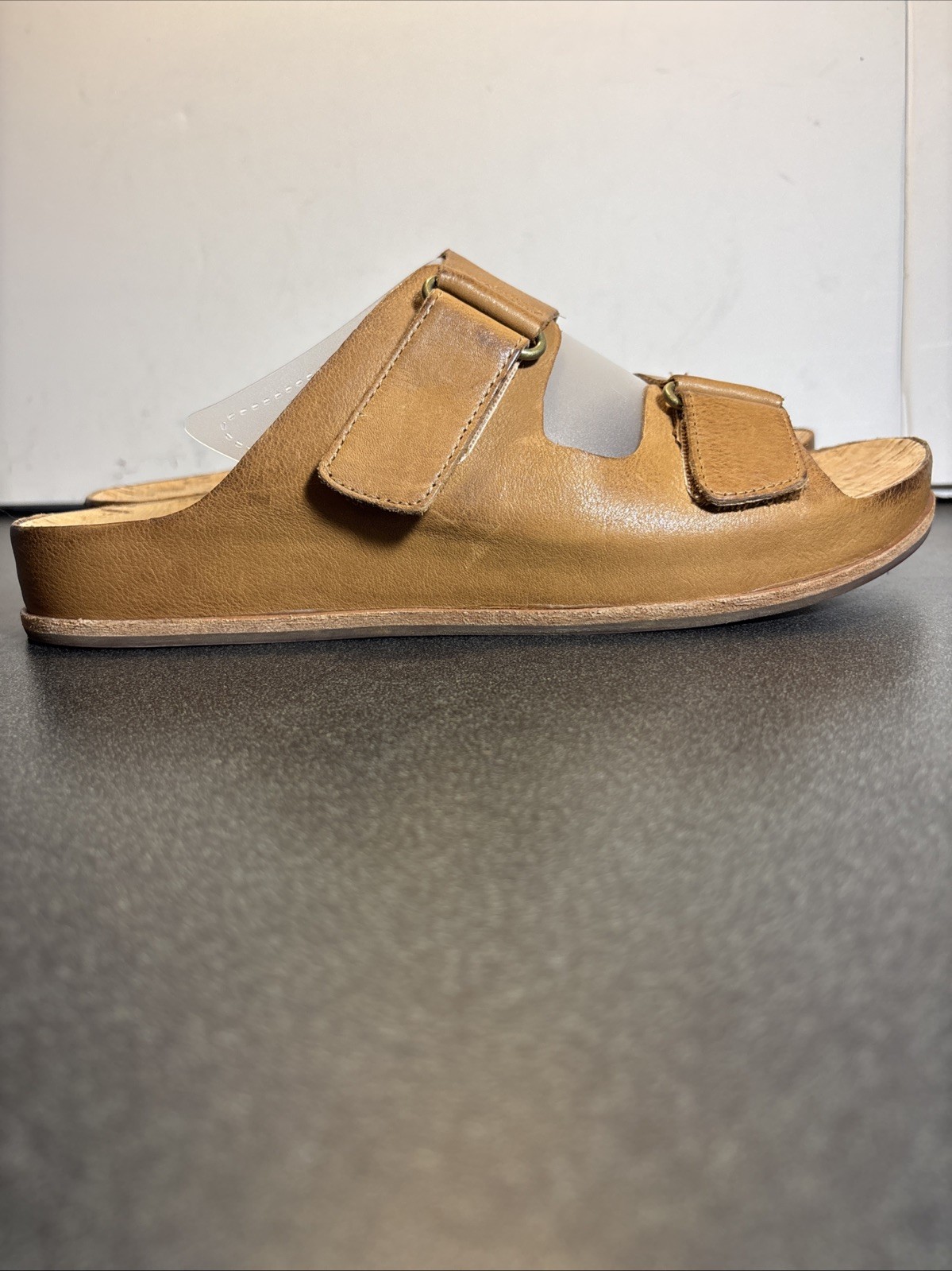 Tan Kork-Ease Sandals Tan/Caramel Womens Adjustable Slip-On Size 10 VGC