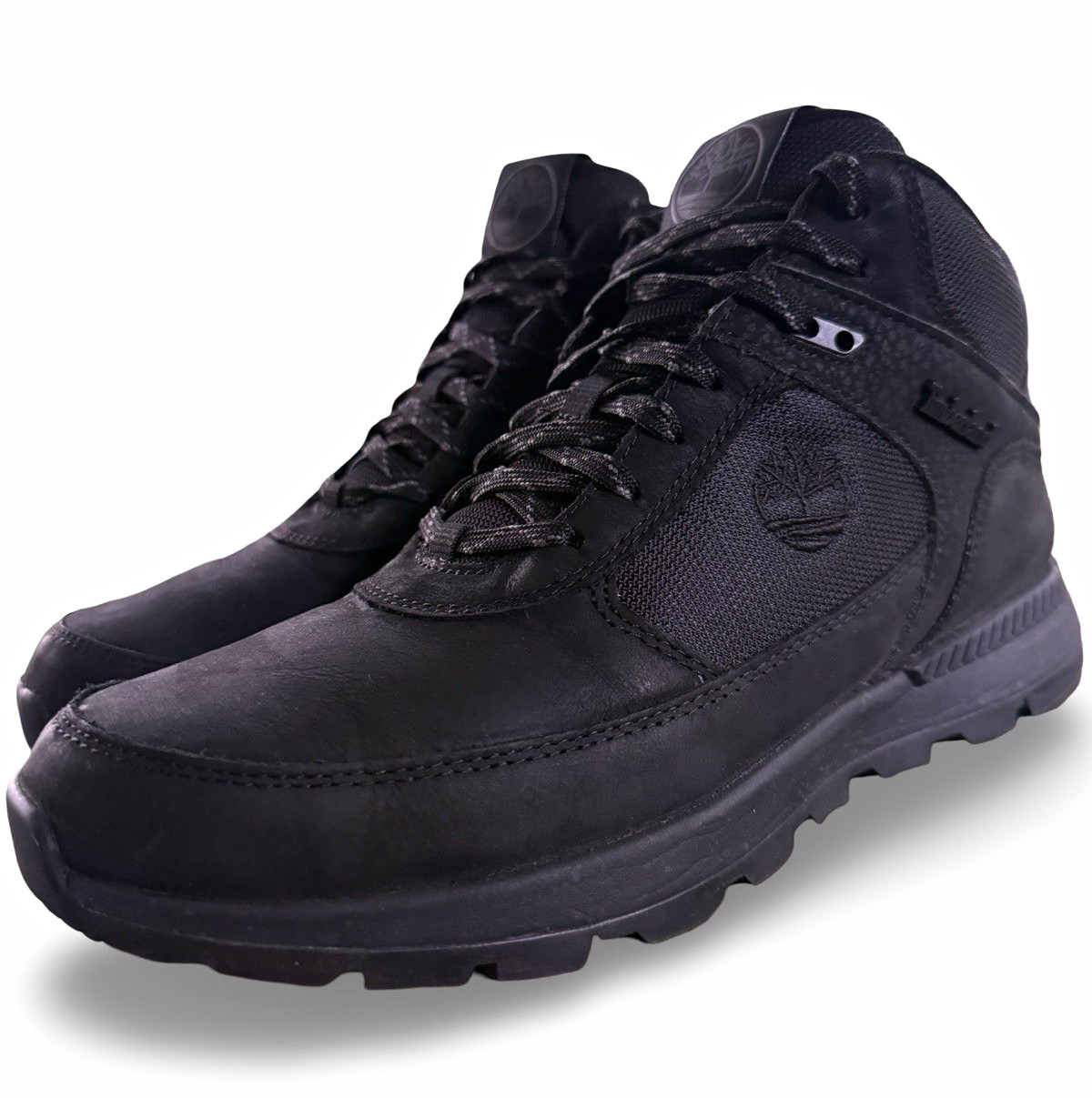 Timberland Field Trekker Mid Black Nubuck Lace Up Padded Hiking Boots Womens 10