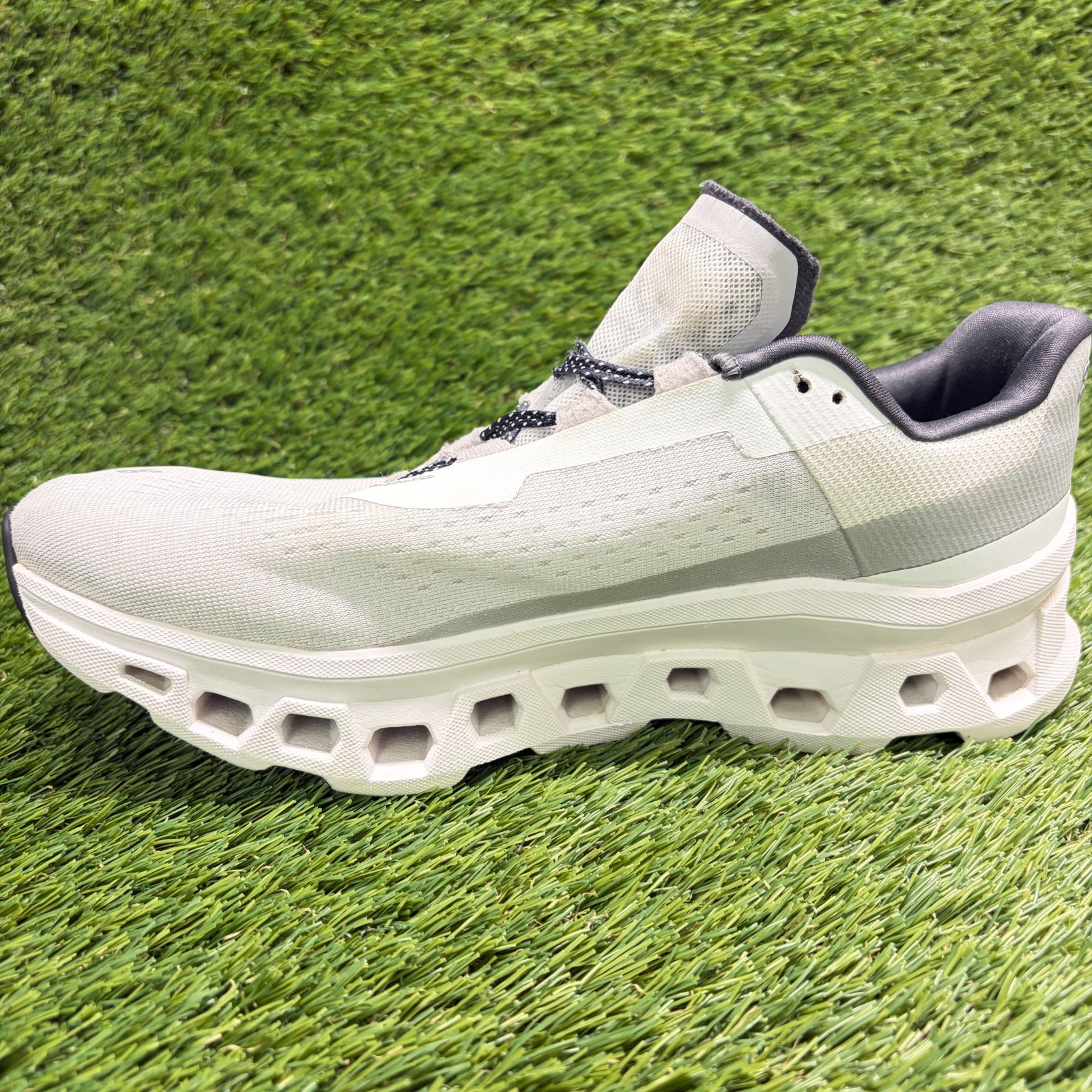 On Cloudmonster Womens Size 10.5 White Athletic Running Walking Shoes Sneakers