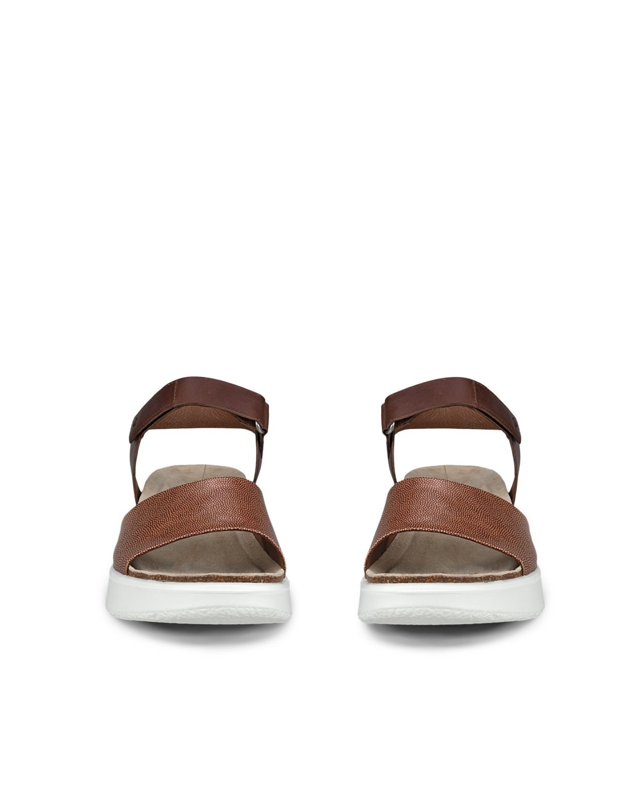 ECCO Flowt Wedge Cork Sandals Cashmere Cocoa Brown 272313 EU 40 Womens 9 – 9.5