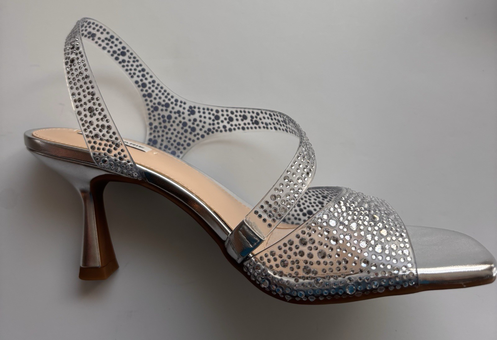 Silver Clear Rhinestone Evening Party Wedding Shoes Alex Marie Sutton