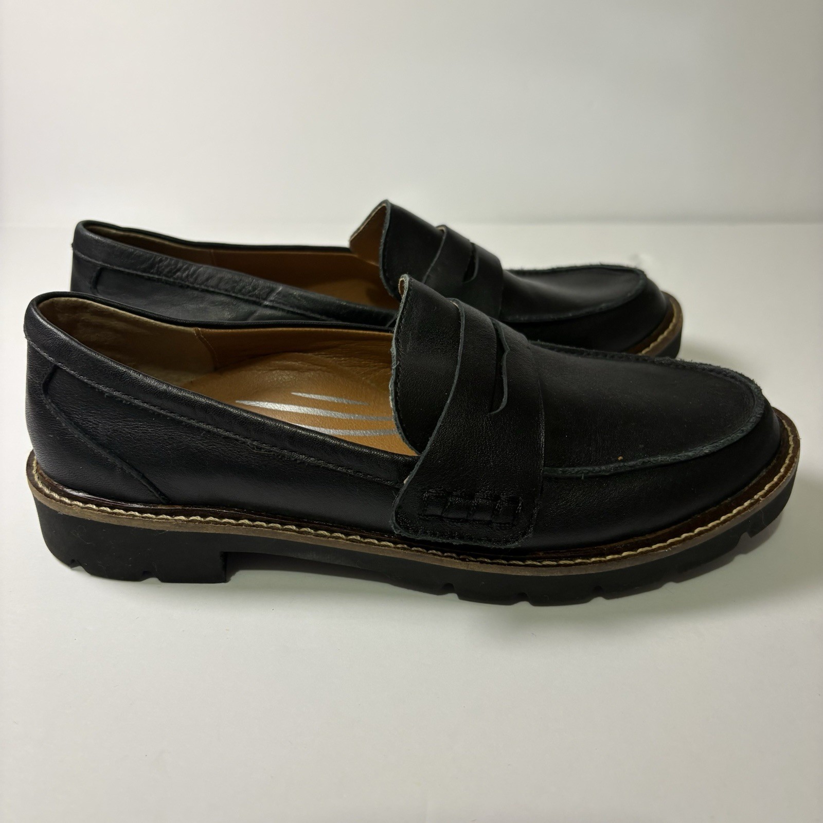 Aetrex Womens Collette Arch Support Leather Loafers Shoe Size US 6-6.5 EU 36