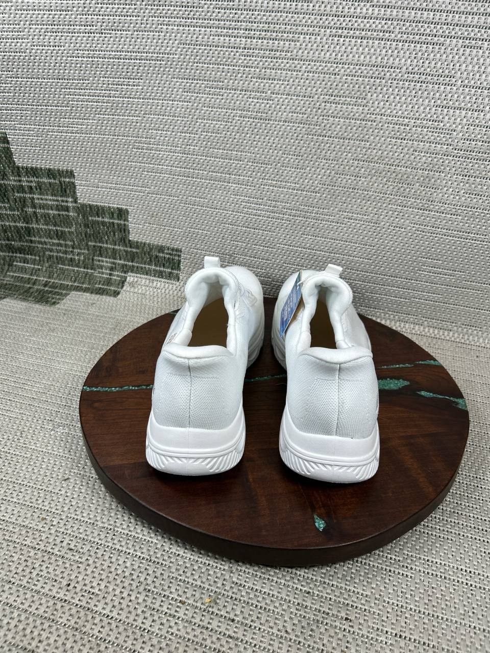 Skechers Shoes Womens Size 12 Bobs Sport Arc Waves White Textile Slip On Sneaker