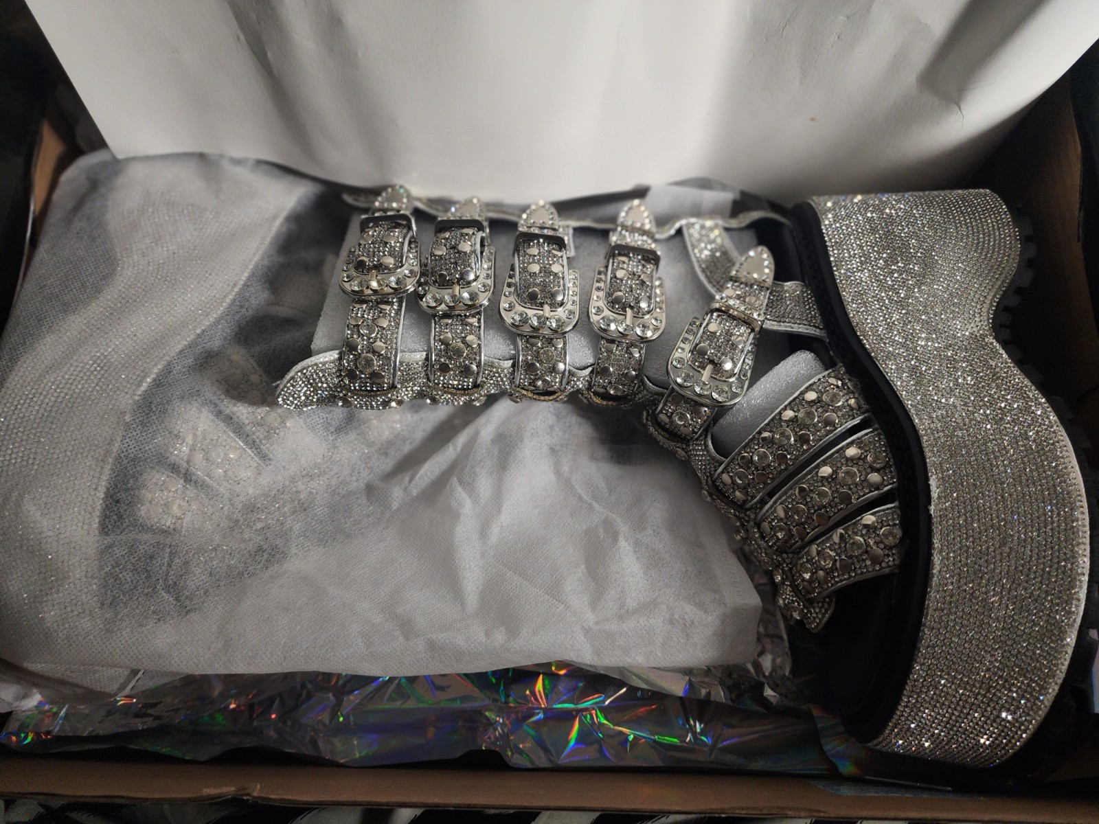 Platform Sandals Size 5M, Club, Doll’s Kill Platform Western Bling Gladiators