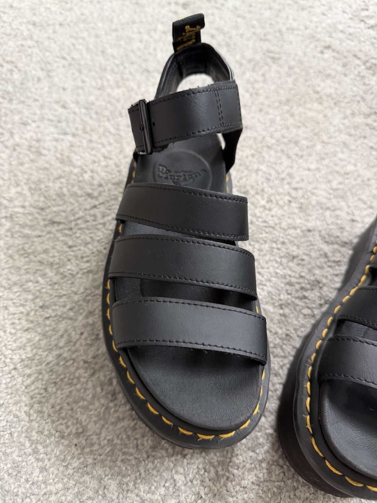 Dr. Martens Blaire Quad Black Platform Strappy Sandals size 5