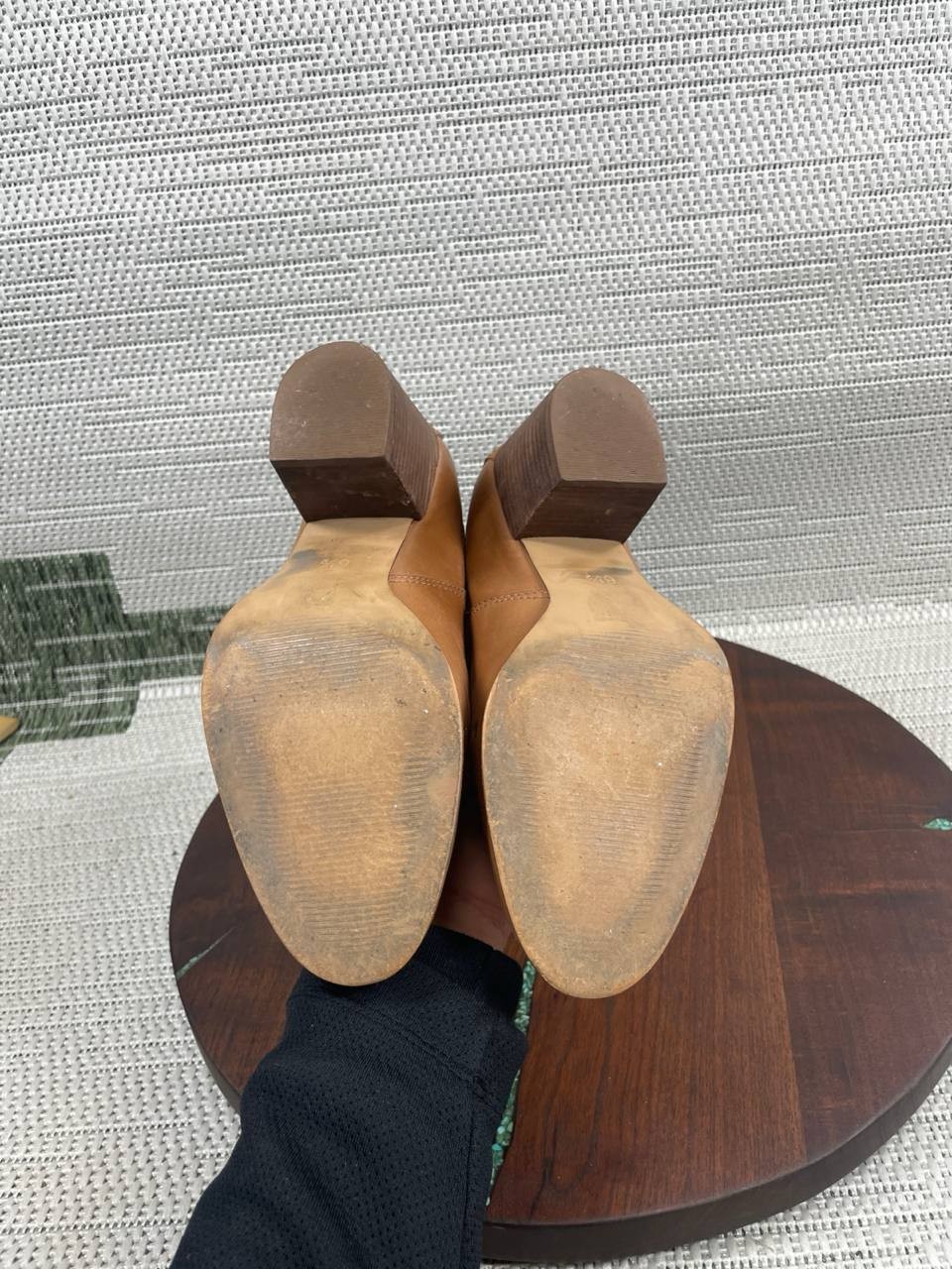 Madewell Chelsea Boot Women Size 6.5 The Regan English Saddle Leather Block Heel