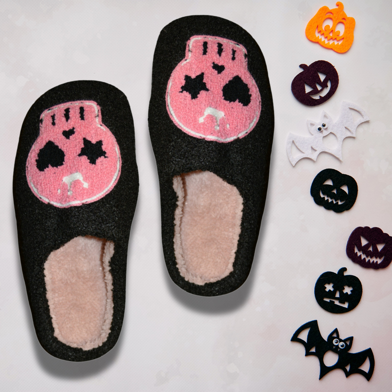 Cute Halloween House Slippers, Indoor or Outdoor, Soft and Plush Home Slippers