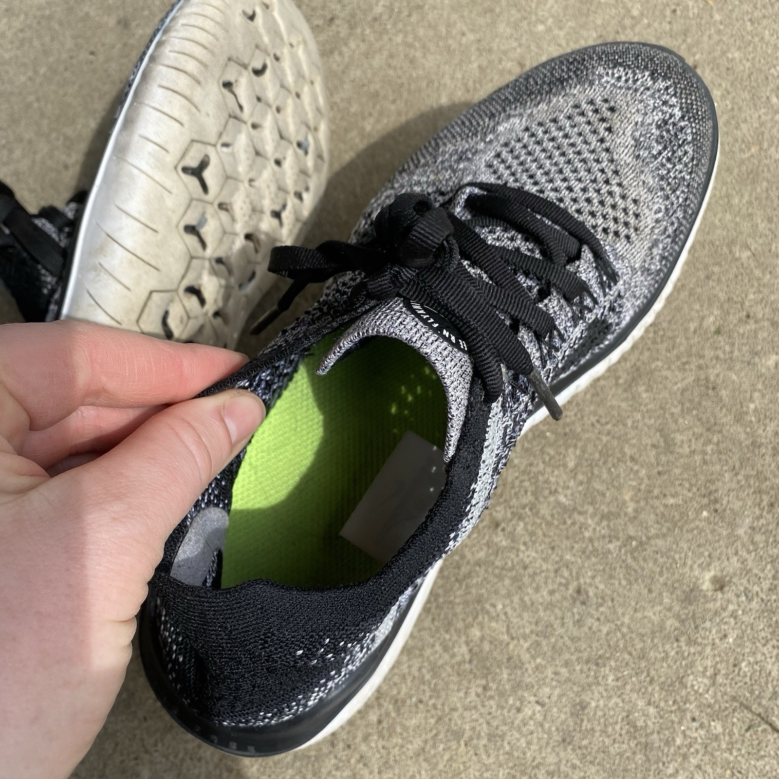 Nike Free Run Flyknit 2018 Running Shoe Sneaker Gray 942839-101 Women Size 7.5