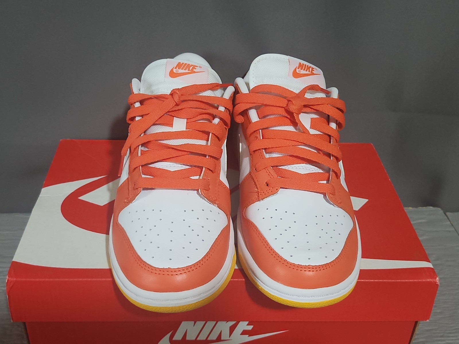 Nike Dunk Low Bronze Eclipse White Orange DQ4697-800 – Women’s Size 9 Nice Shape