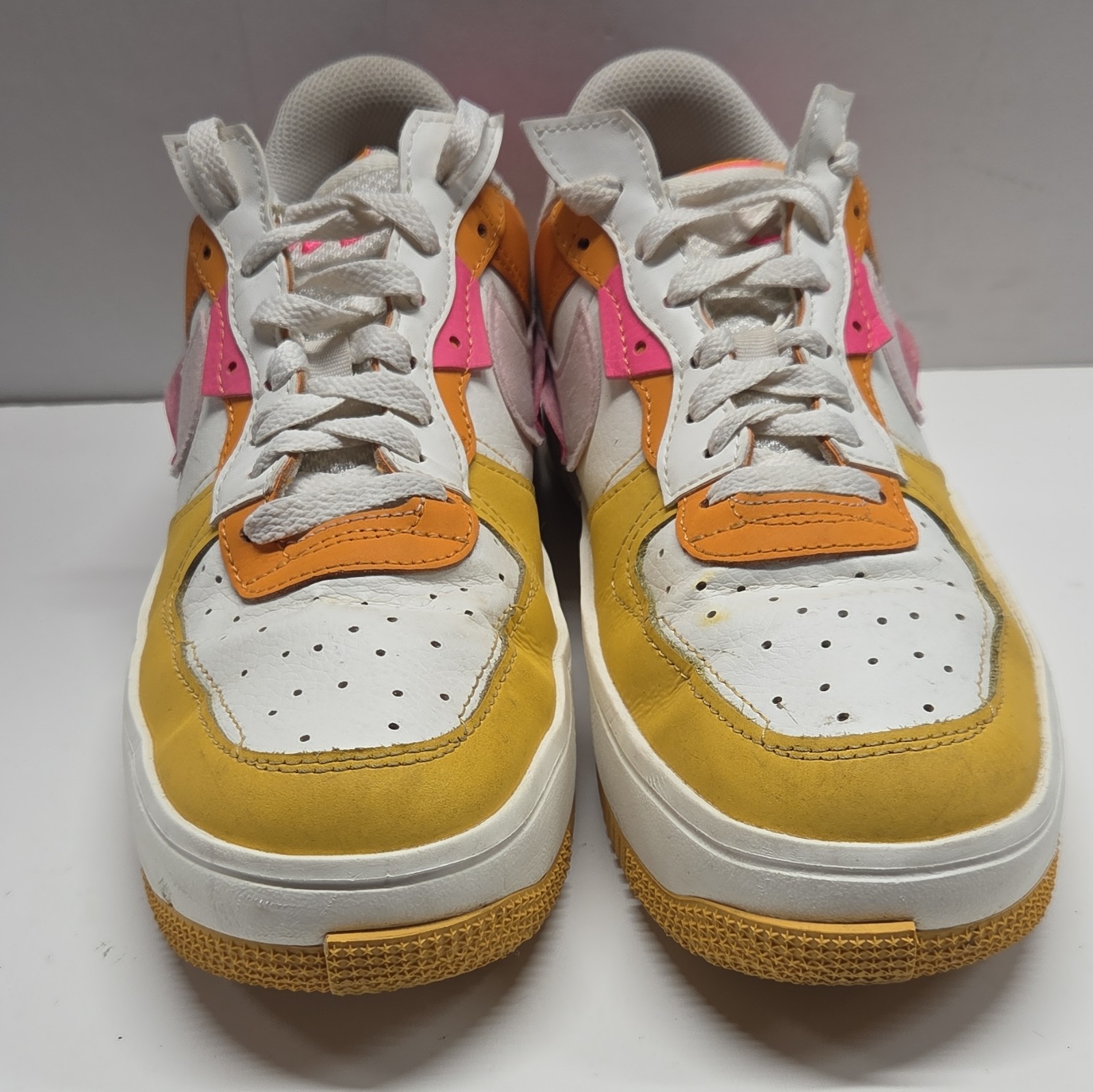 Nike Air Force 1 Fontanka Sunrise Women’s Lace-Up Leather DX2675-100 SIZE 9.5
