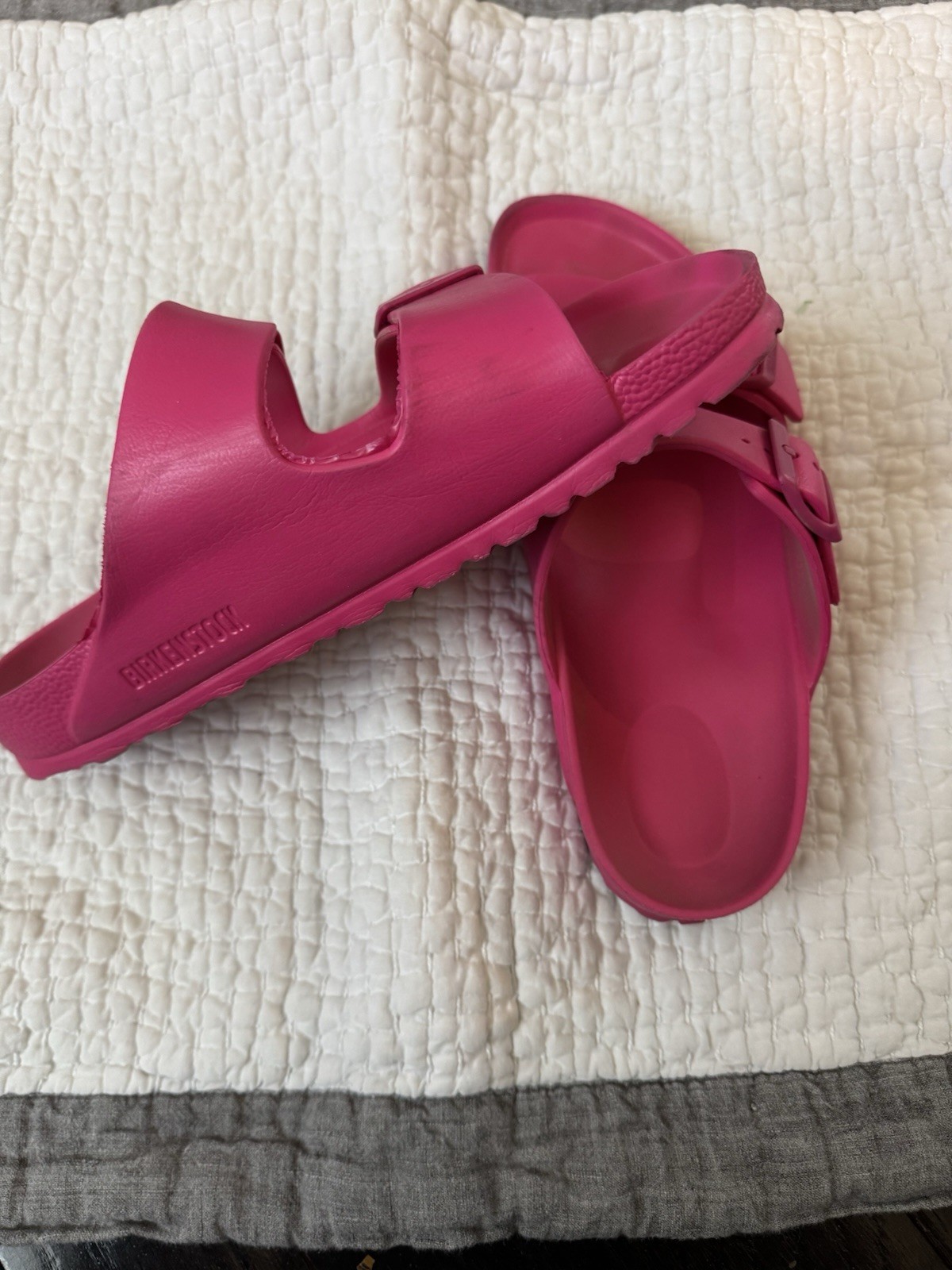 Birkenstock Women’s Arizona Stealth Buckle EVA Sandal Surf Fuchsia Medium 40