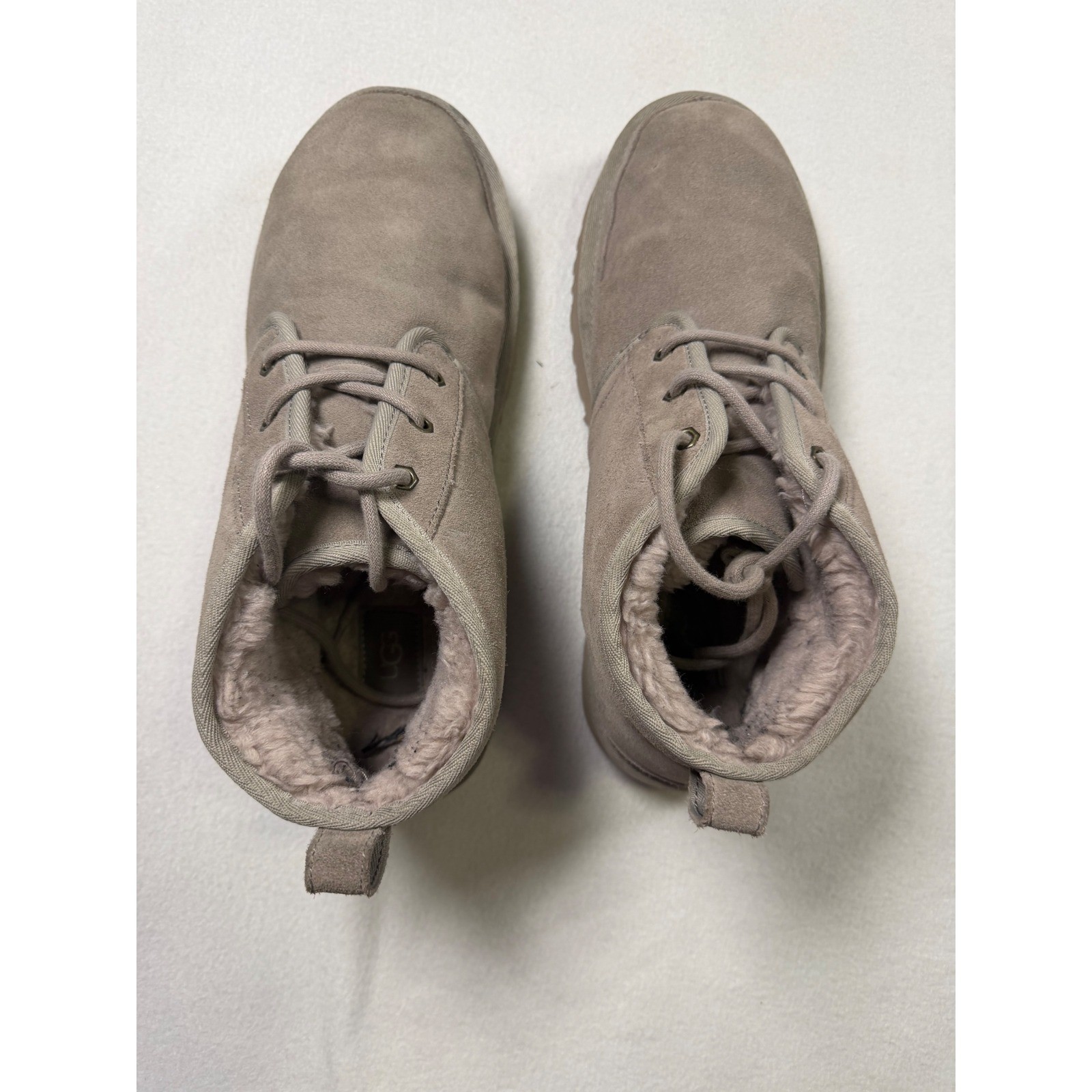 UGG Neumel Taupe Suede Lace Up Chukka Boots Gorpcore Minimalist Size 12 Mens
