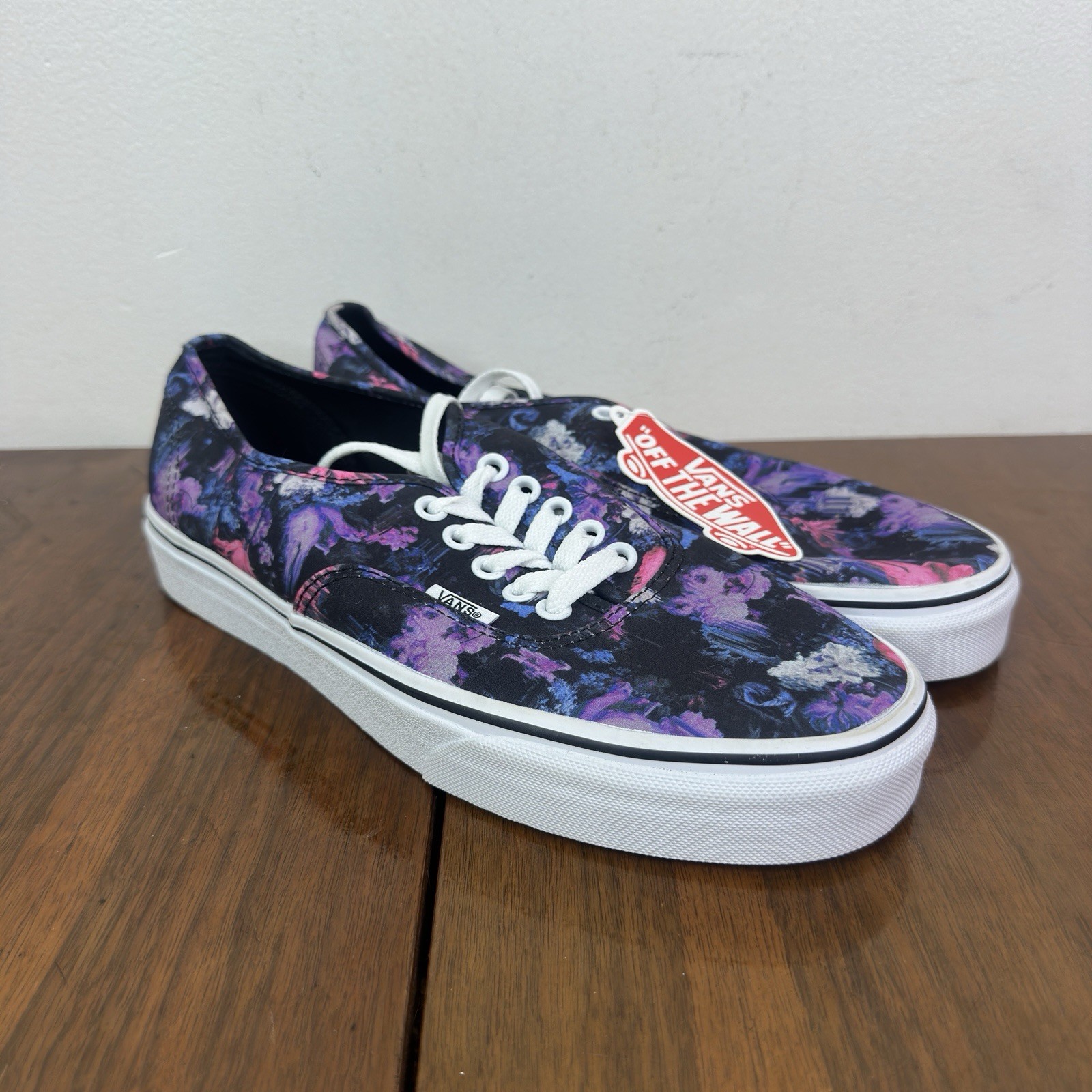 Vans Authentic Warped Floral Black canvas sneaker shoes Men’s 8.5 Women’s 10 NEW