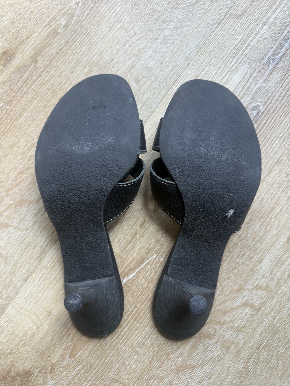 Rare Dr. Scholl’s Women’s Black Leather Buckle Kitten Heels US 8.5 M