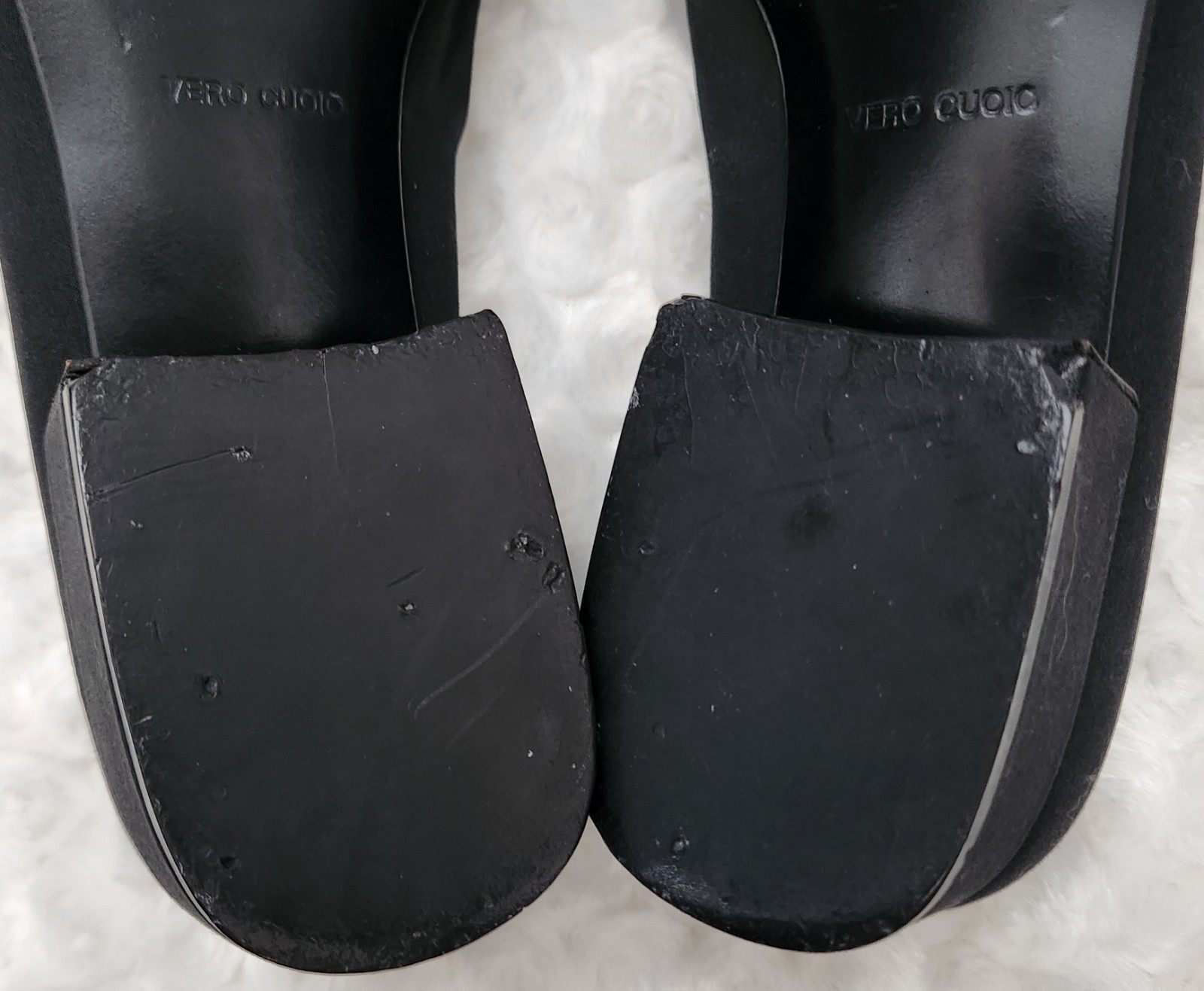 PRADA Women’s Nylon Slip-On Loafers Black Logo Block Heel 90s Size 37.5/US 7