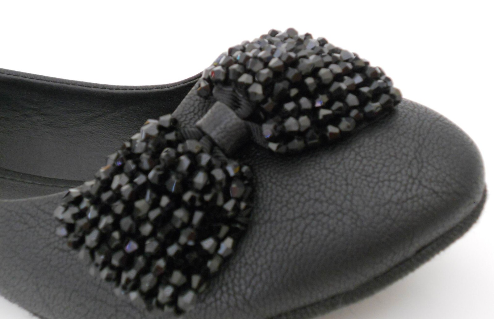New Fashion Casual Black Ballet Flats Shoes with Sparkling Bow 5-10