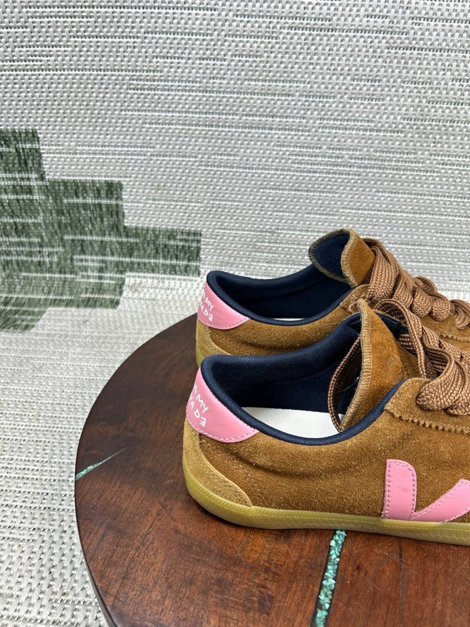 Veja Shoes Women Size 8 Make My Lemonade Volley Camel Pink Suede Low Top Sneaker