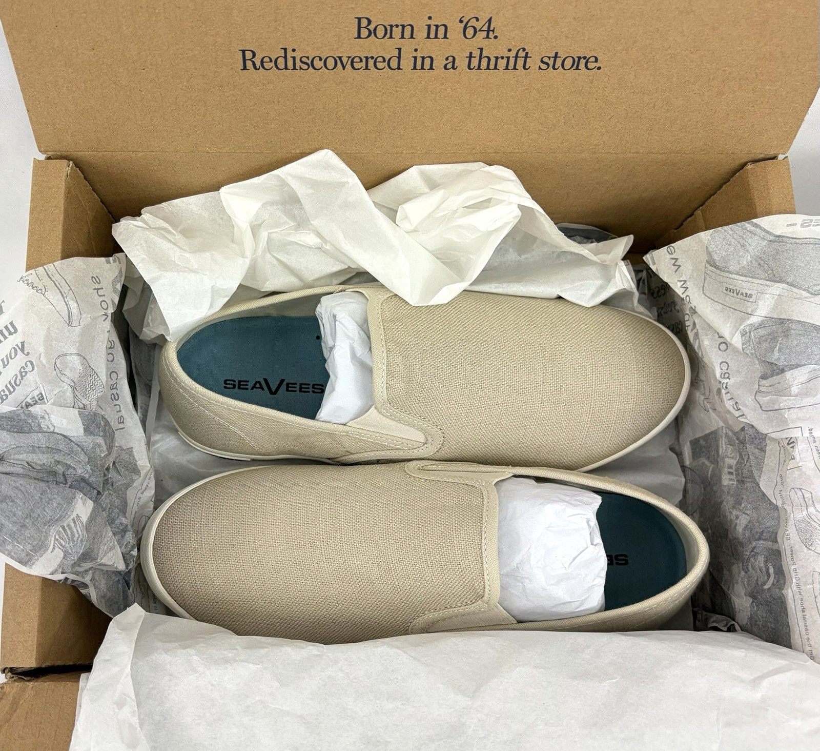 SeaVees Baja Slip On Original Shoes Natural (Light Brown) Sz US Women’s 9 NIB