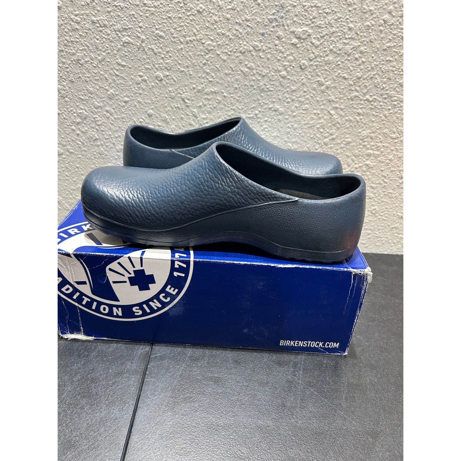 Birkenstock Profi-Birki Clogs Unisex Size 40 Blue Polyurethane Good