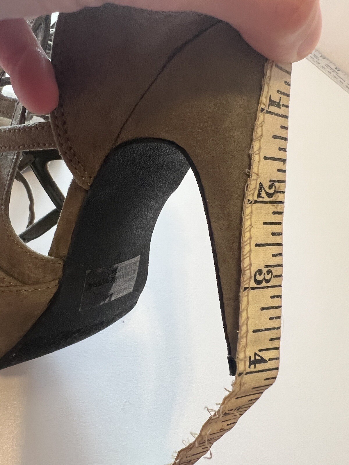 NEW YORK & COMPANY Women’s Size 7 Shoes Heels Zipper Ankle Strap Sandals Suede
