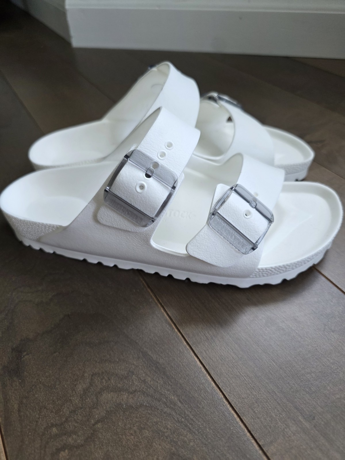 Birkenstock Arizona Stealth Buckle Eva White / Grey Sandal EU38 Womens 7-7.5