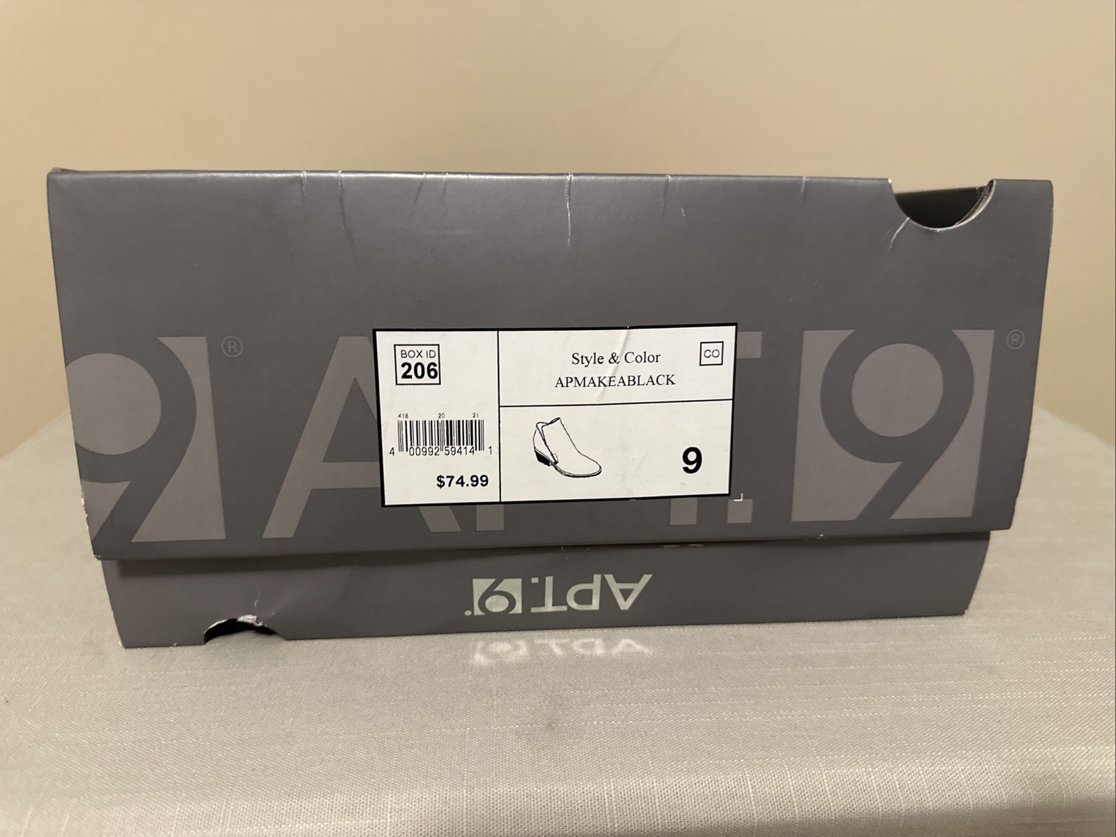 Women’s Apt. 9 – Makea Ankle Boots Black Size 9 MED w. 2 inch heels – NEW IN BOX