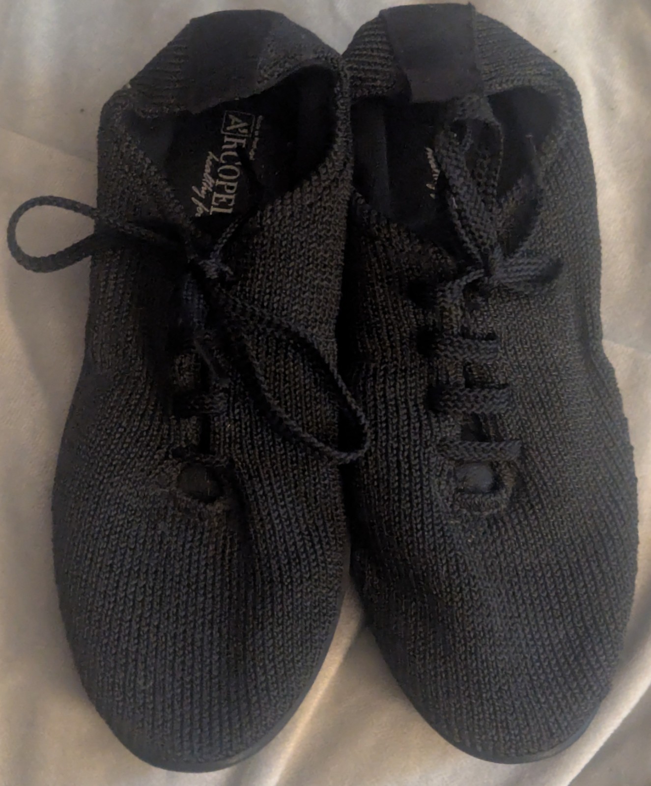 Arcopedico Black Knit lace up Sneakers Shoes Size EU 37 US 6-6.5 Women’s