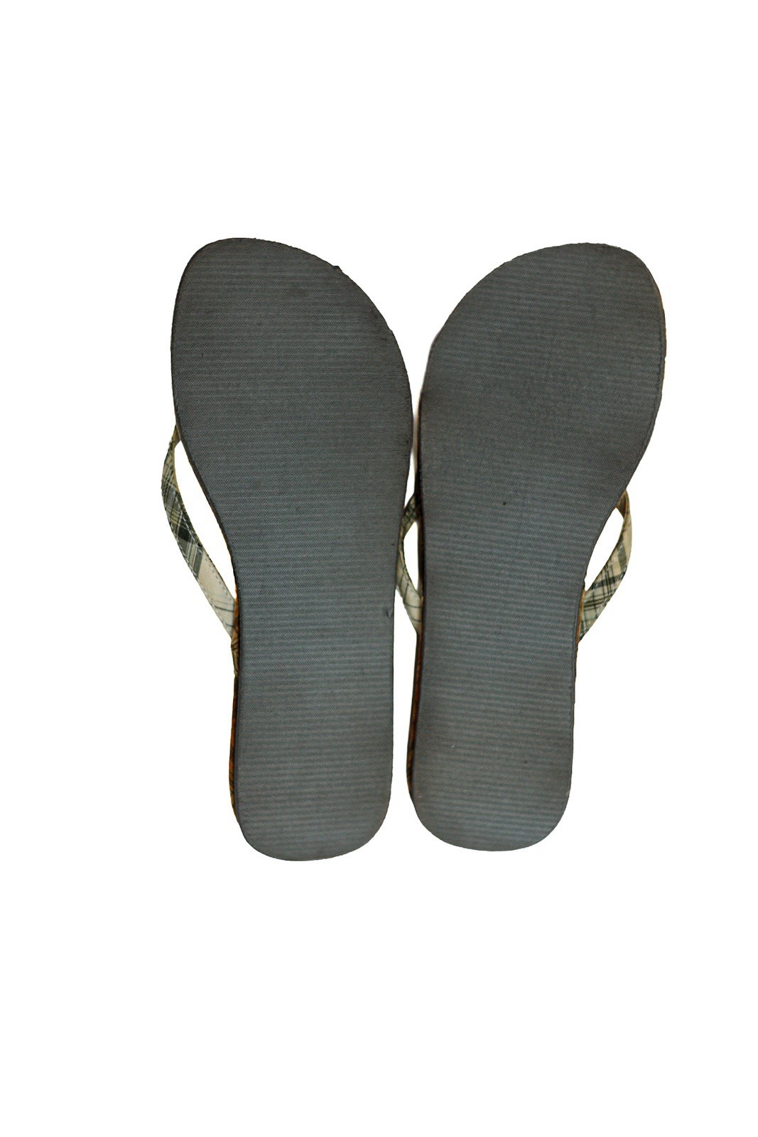 Plaid Bamboo Flip Flop Sandals Woven Thong Beach Casual Women’s Size 8