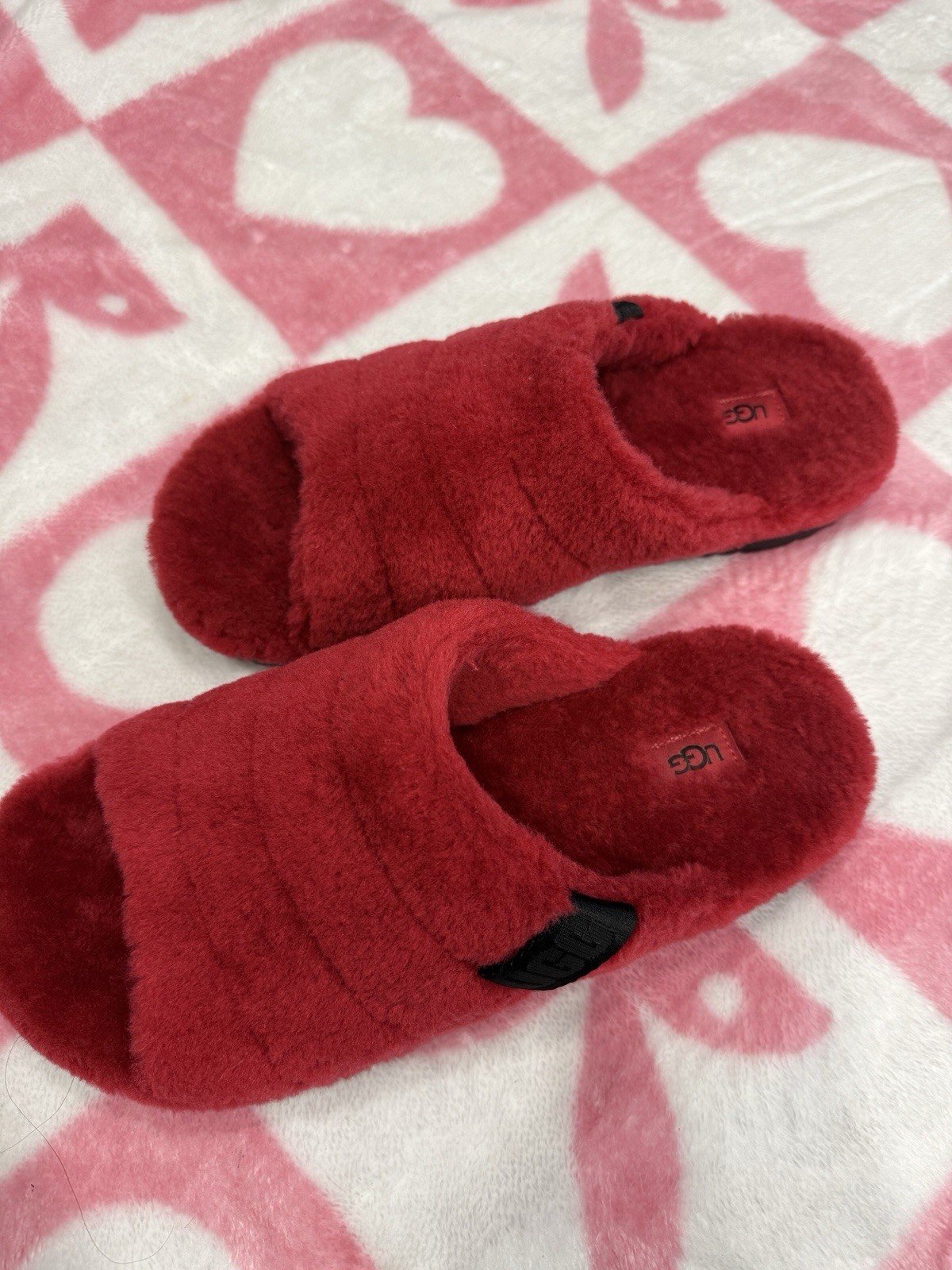 UGG Slippers Red Open Toe US 11