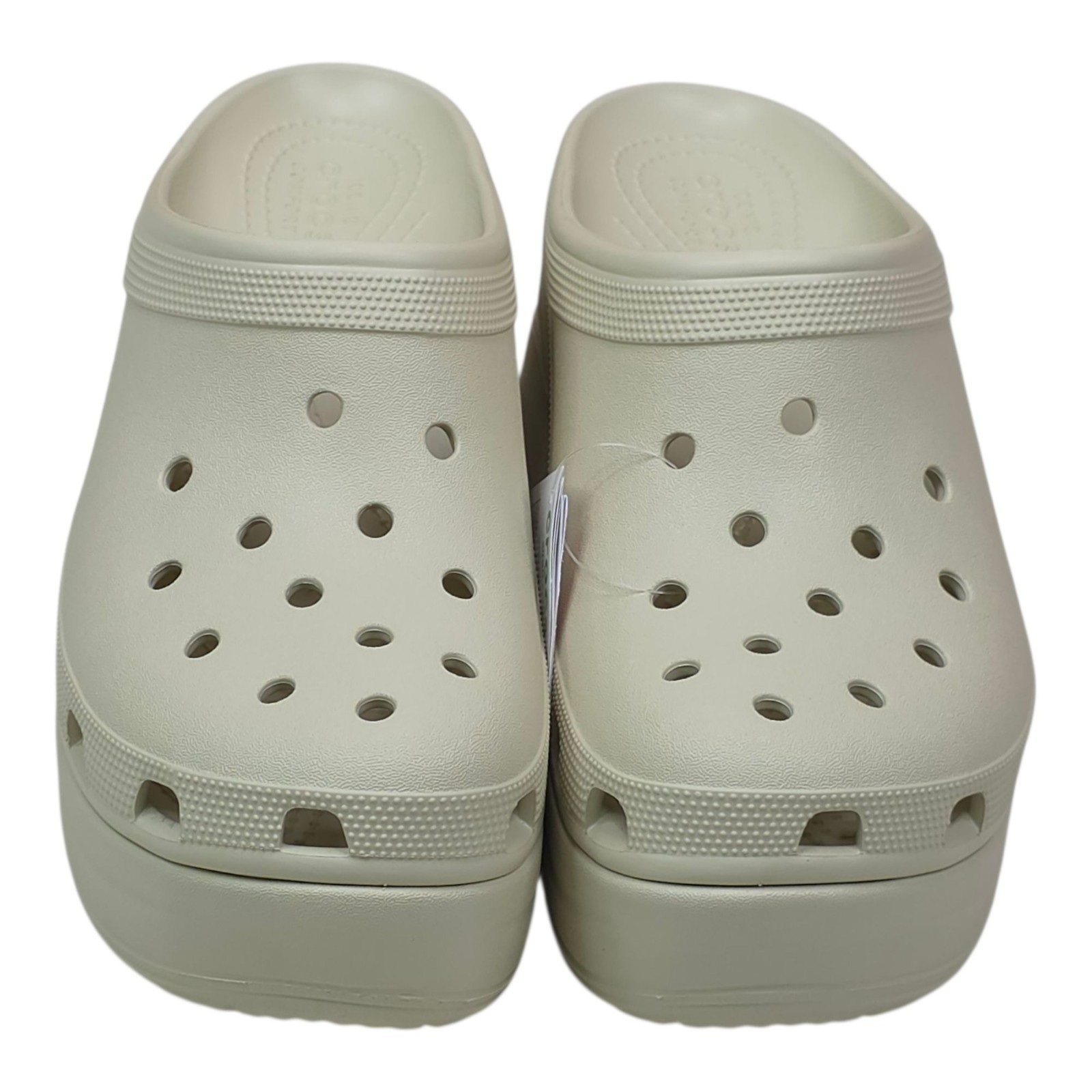 Crocs Siren Clog M9/W11 Cream Platform Slip-On Shoes 3 1/2″ Heel