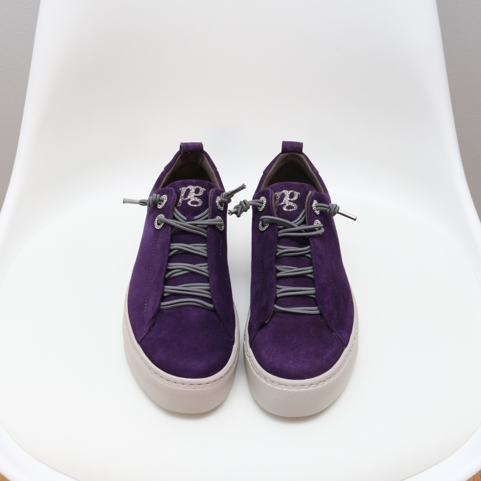 Paul Green Super Soft Purple Suede Low Top Platform Sneakers US6 UK3.5 EU36
