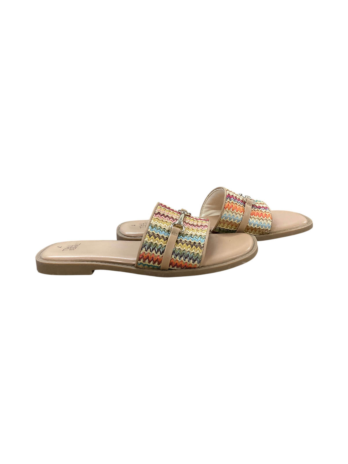Time and Tru Women’s Multicolor Slide Sandals Size 7
