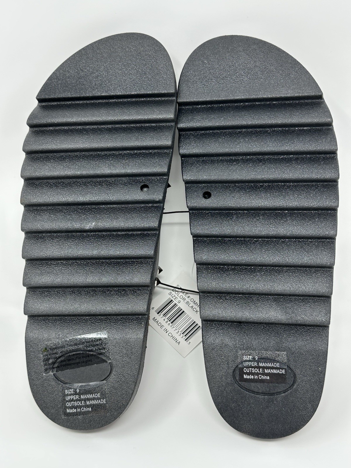 Olivia Miller Studded Sandals Womens 9 Black Strappy Buckle Flats Festival NWT