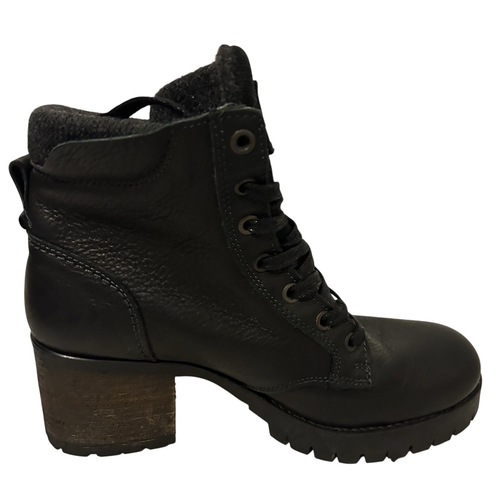 Bullboxer Boots Womens 7.5 M 38 Cassie Ankle Bootie Black Leather Goth Grunge
