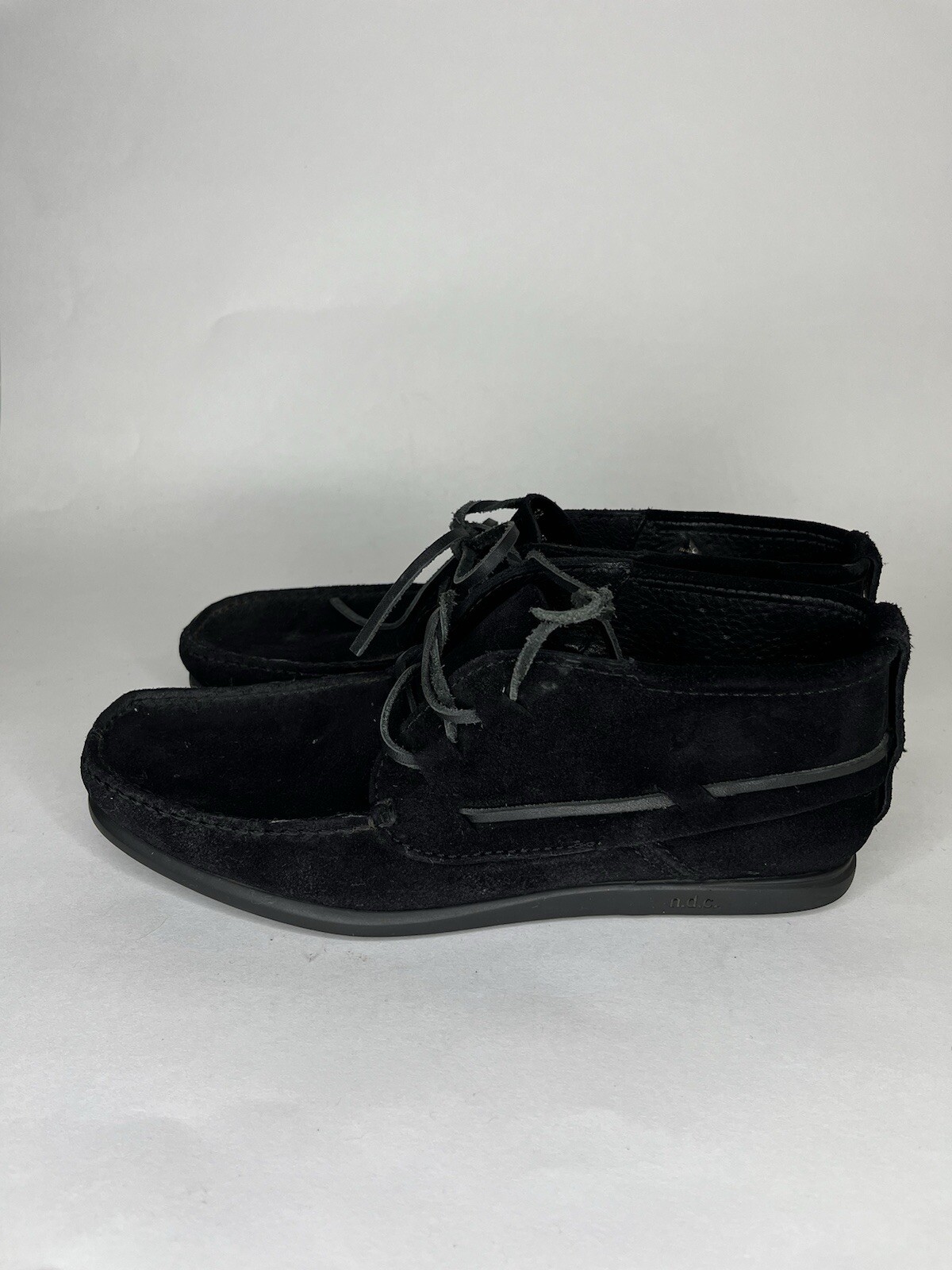 n.d.c. made by hand Chukka Boots Shoes Women Size 38 US 7 Black Suede