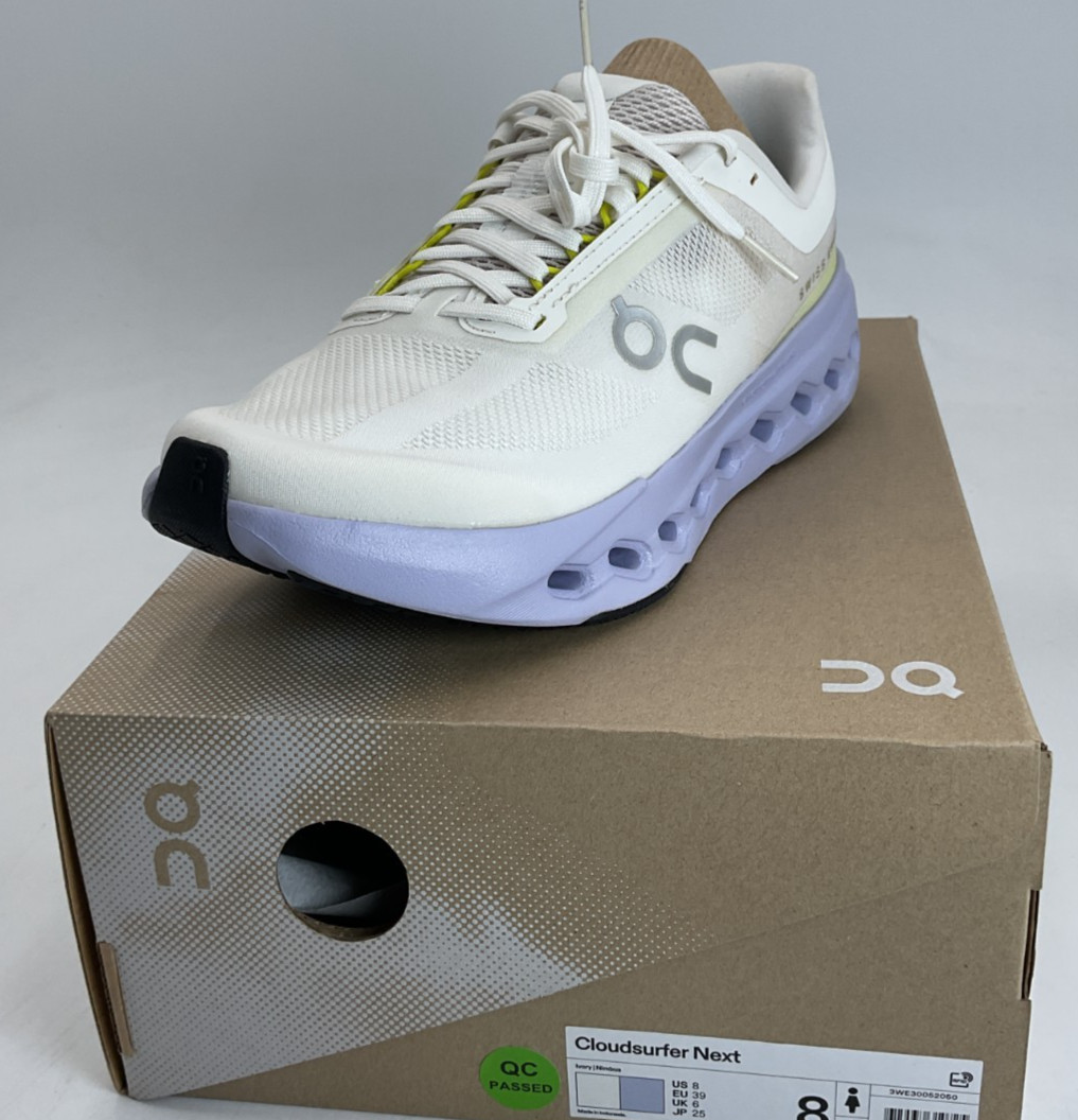 On Cloudsurfer Next Women’s Size 8 Ivory/Nimbus Running Shoes NIB