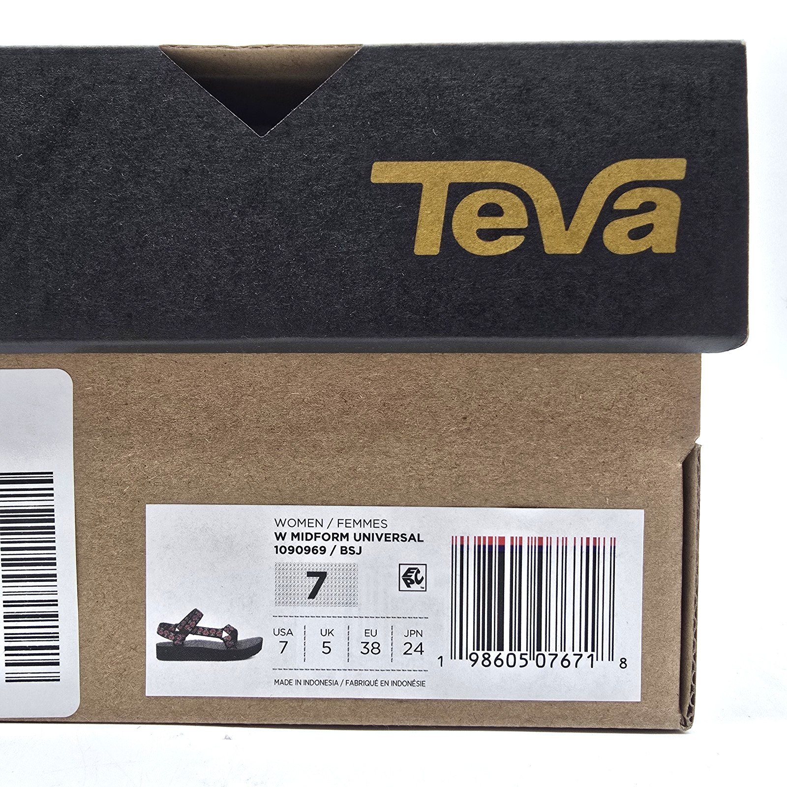 Teva Midform Universal Platform Sandals Womens Size 7 Bloom Cherries Jubilee