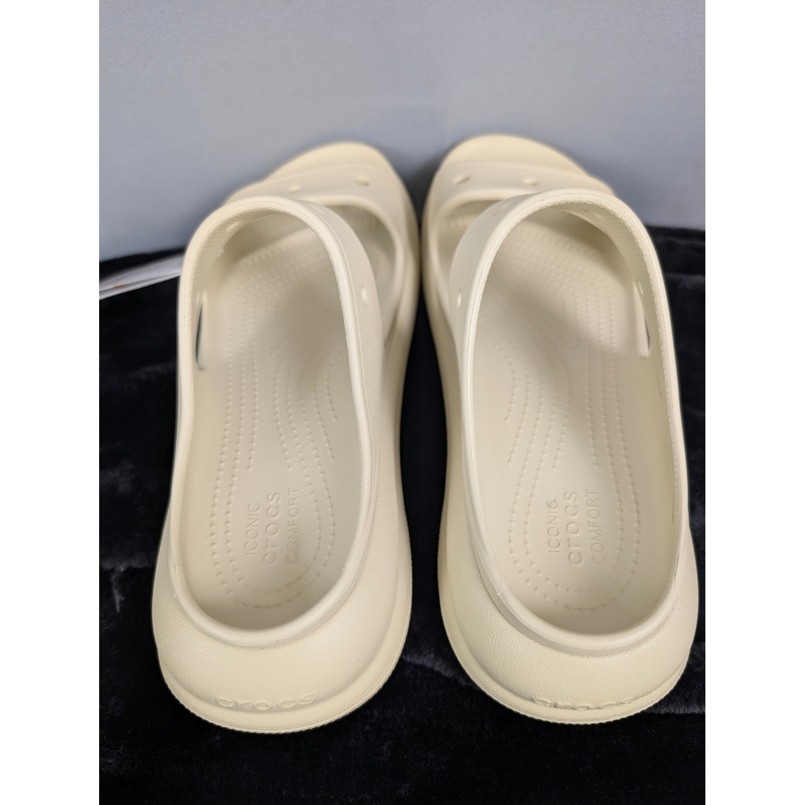 Crocs Classic Crush Sandal Women SZ-11 Men SZ-9 Bone New Platform Slide