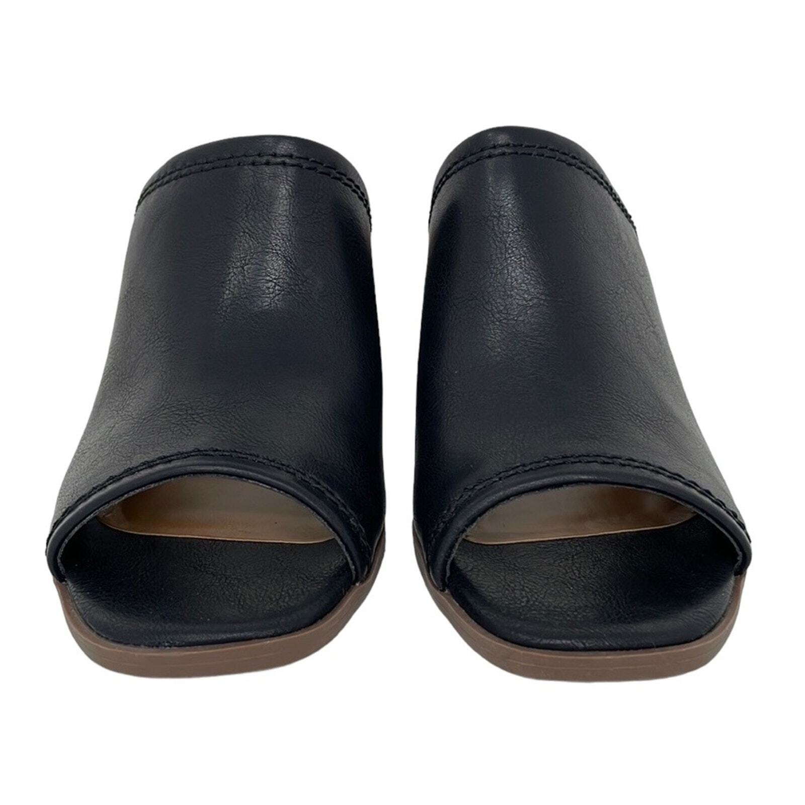 a.n.a Sandals Shoes Heels NWT Open Toe Black Size 6.5 6 1/2