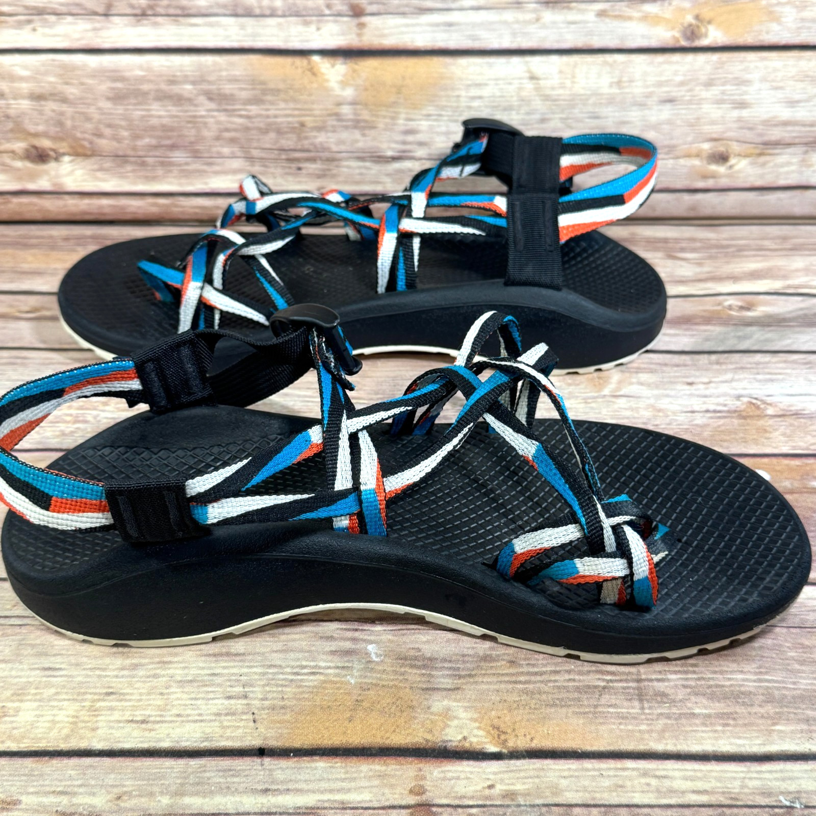Chaco Z/Cloud X2 Sport Womens Hiking Water Sandals Teal Orange Black 11