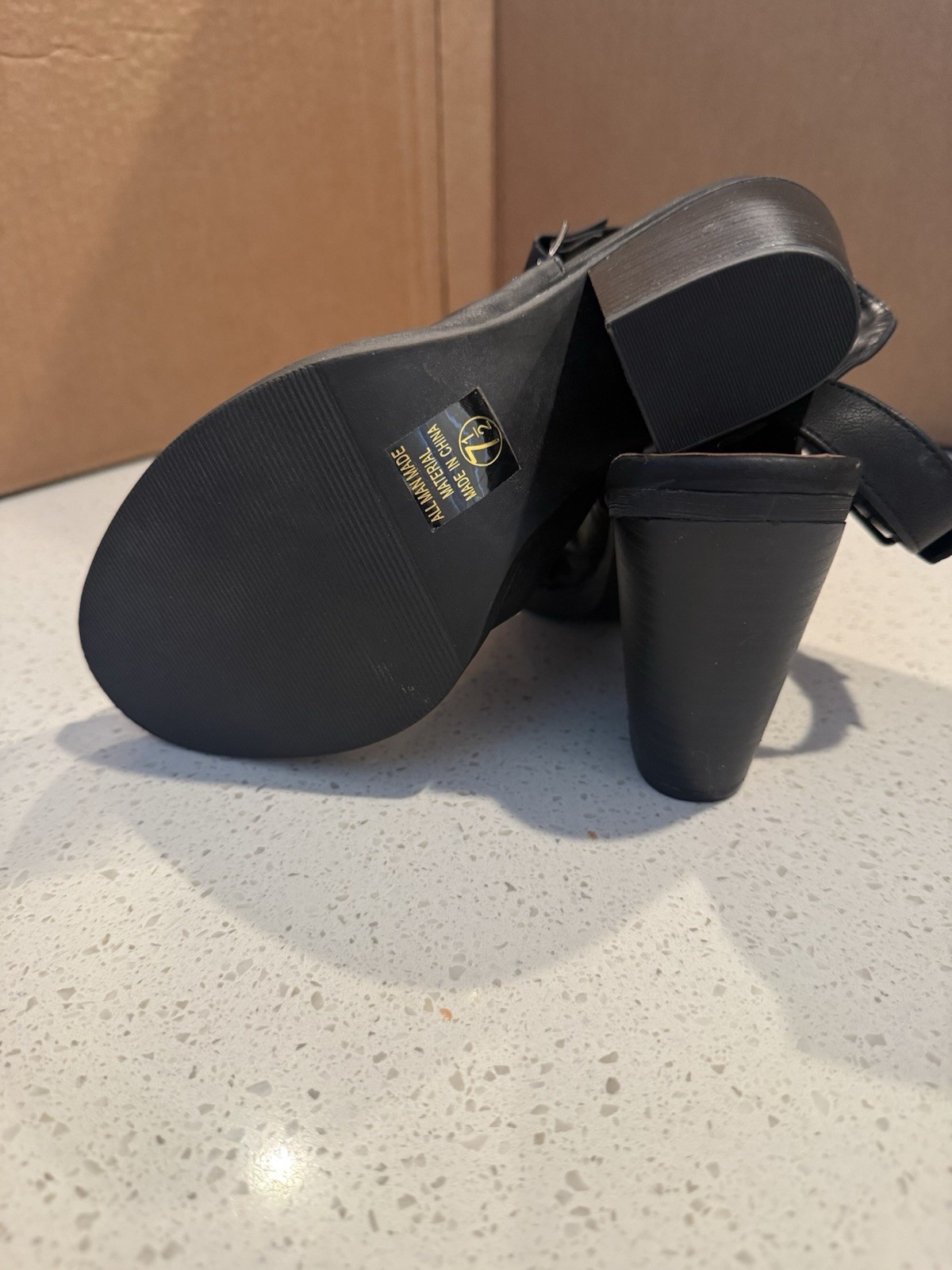 Women’s Soda Mule Color Black Size 7.5 Ankle Straps