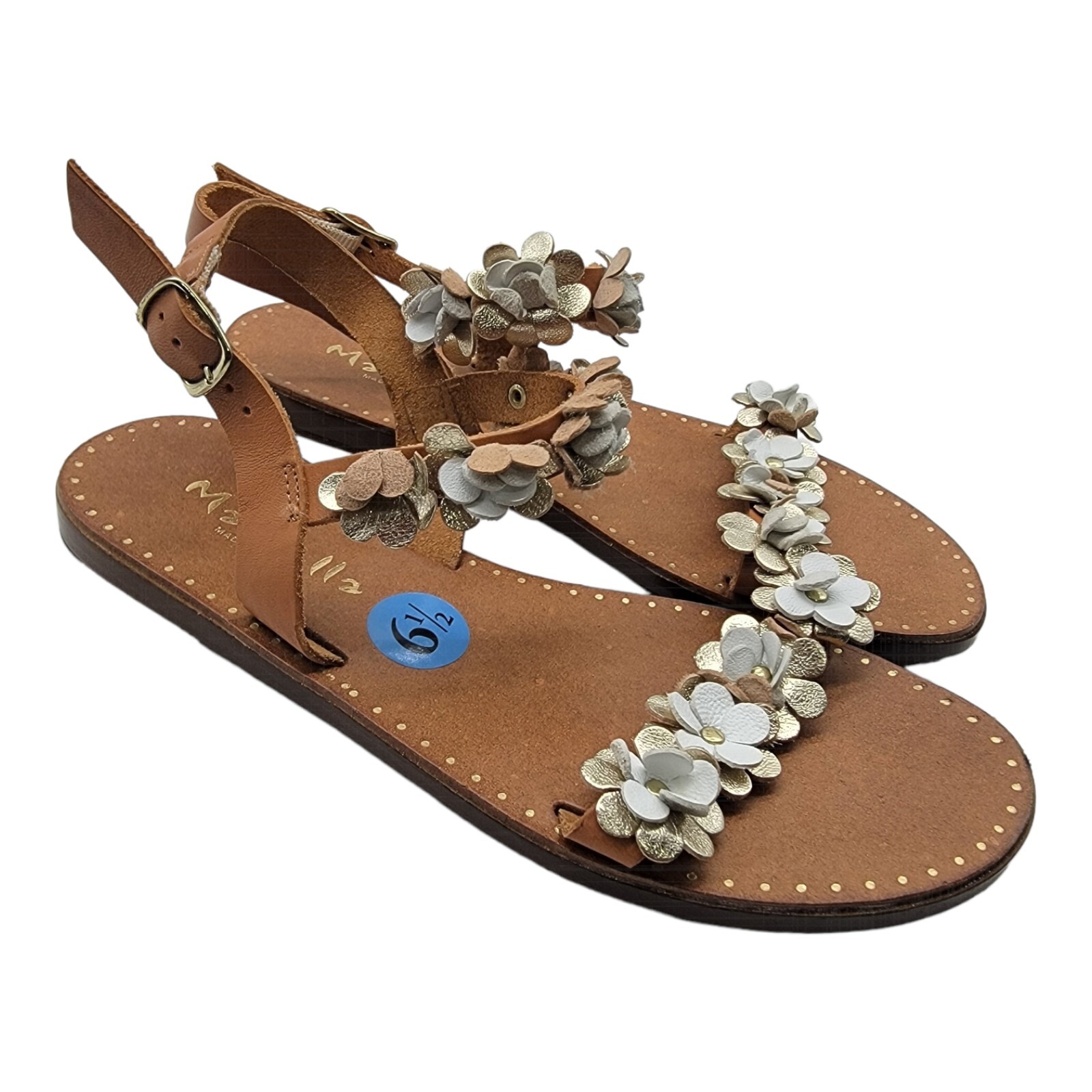 Mariella Shoes Womens Size 6.5 Multicolor in Italy Sandals Floral Beach Casual