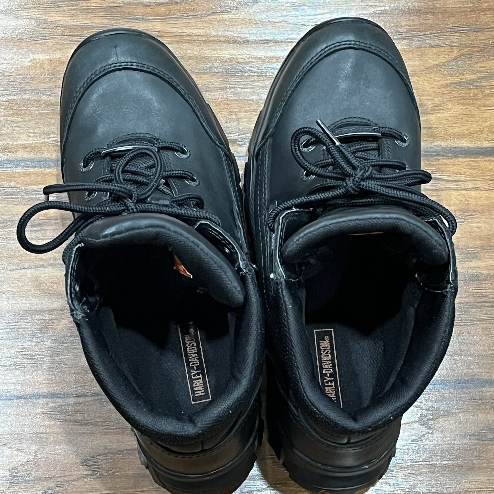 Harley Davidson Boots Womens 10 Huxley 3.5 Inch Waterproof Leather Vibram Black