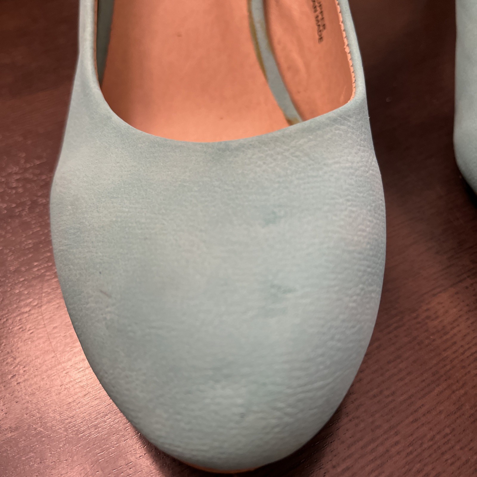 CHASE & CHLOE Kimmy Torquoise Oxford Pumps – Retro Round Toe – Size 9 👠